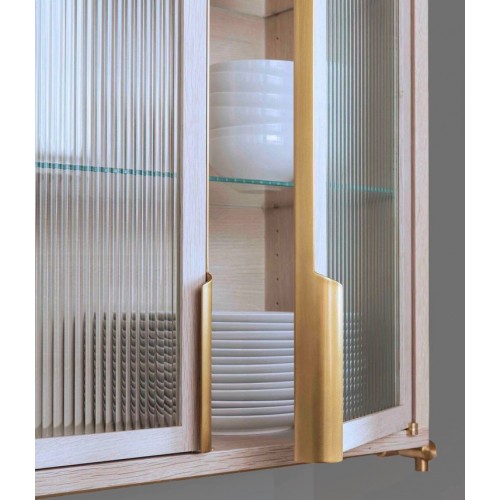 Ribbed glass shop panels